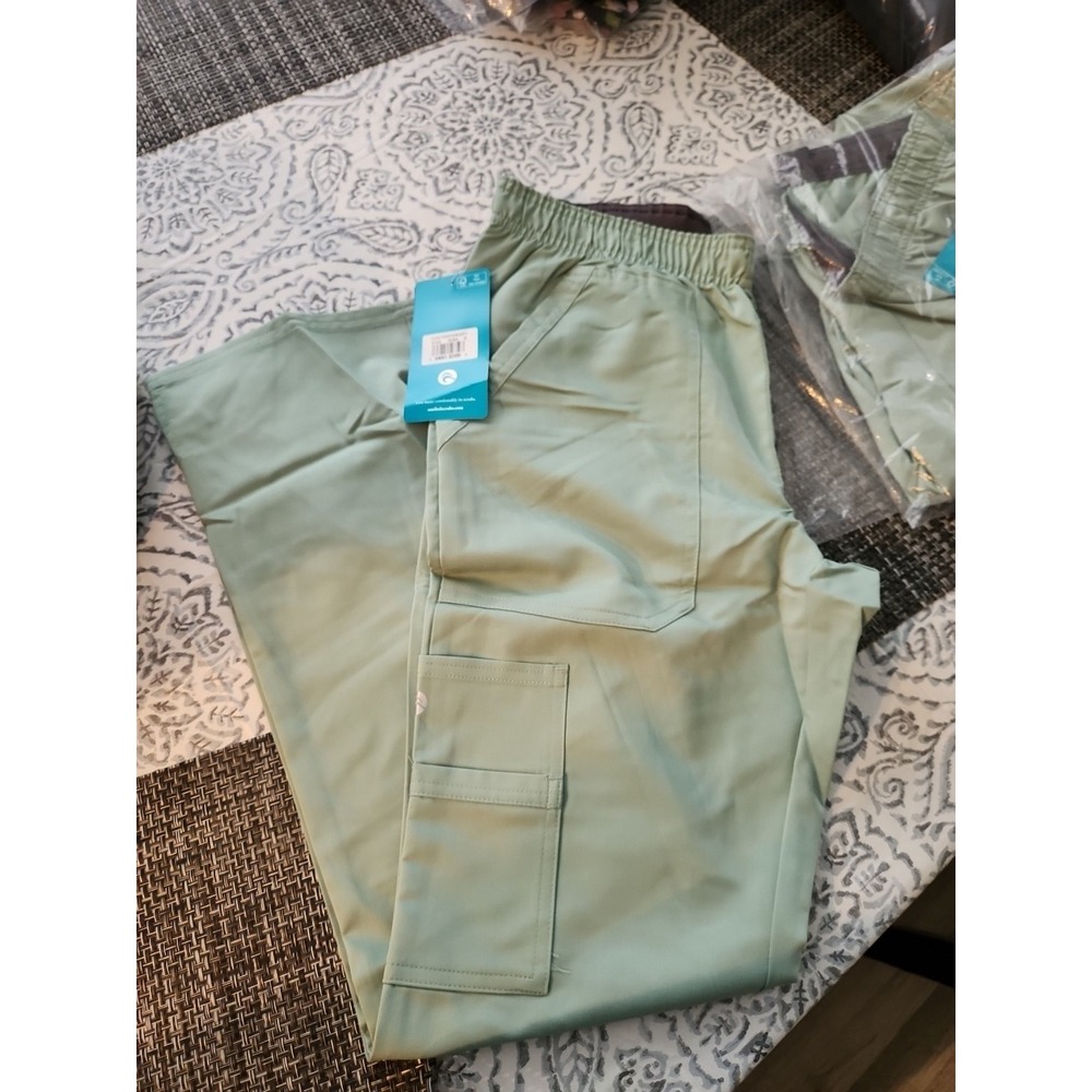 Sanibel Light Moss Green Scrub CARGO Pants-Small 9165